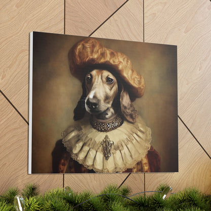 Fancy Dog, Canvas Dog Art, Dog Wall Art, Canine Canvas Art, Canvas Gallery Wraps