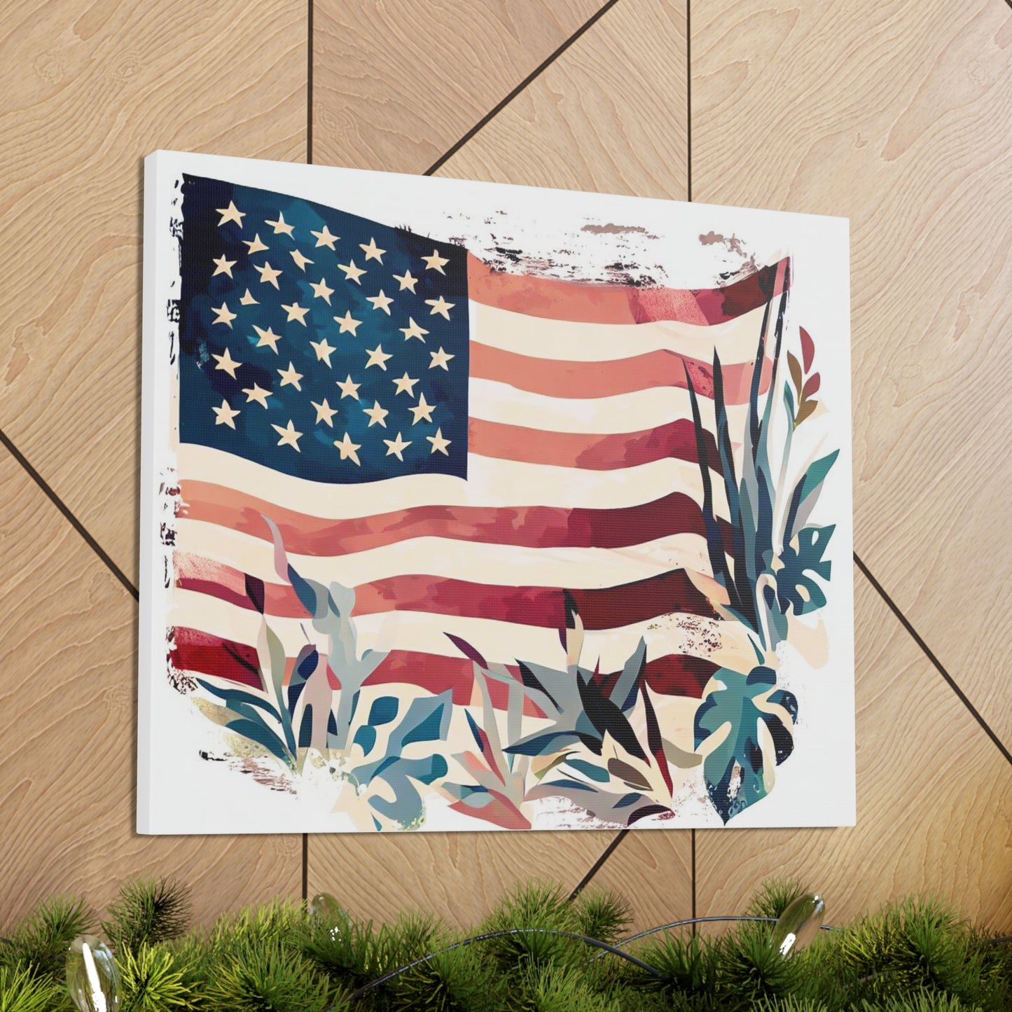 American Flag wall art, Flag wall art, Canvas Gallery Wraps - SaviTraviDesigns