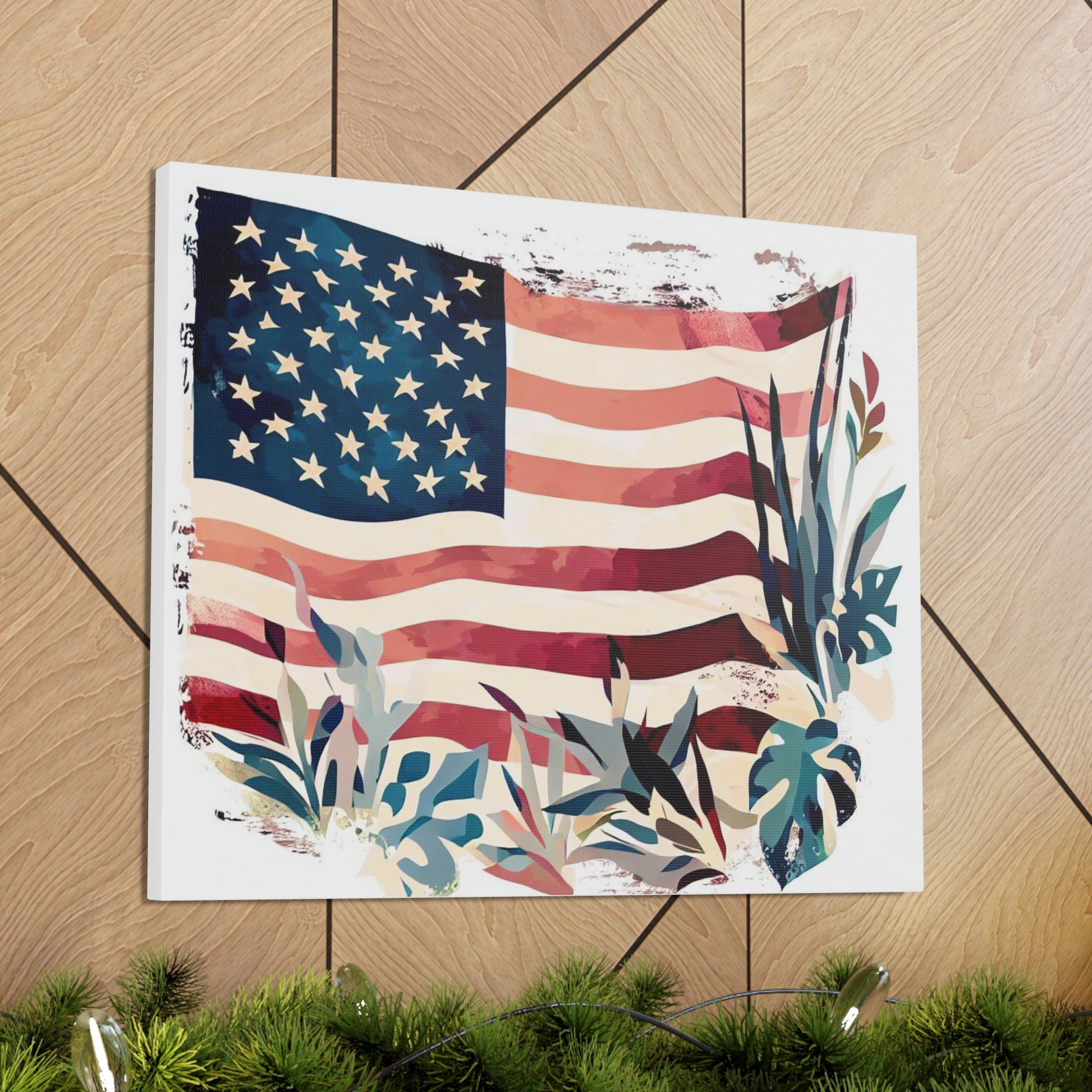 American Flag wall art, Flag wall art, Canvas Gallery Wraps - SaviTraviDesigns