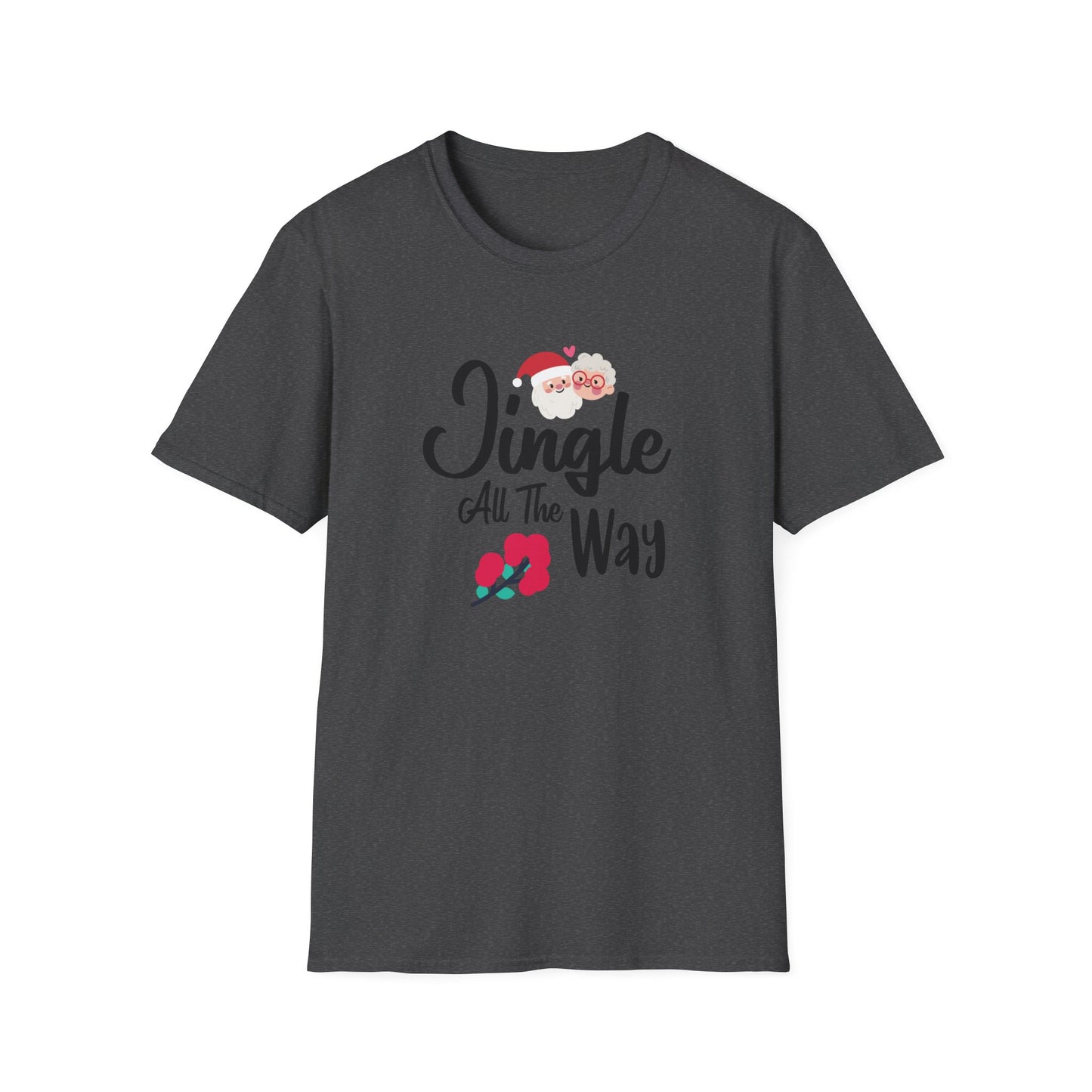 Jingle All The Way Holiday Graphic Shirt Dark Heather