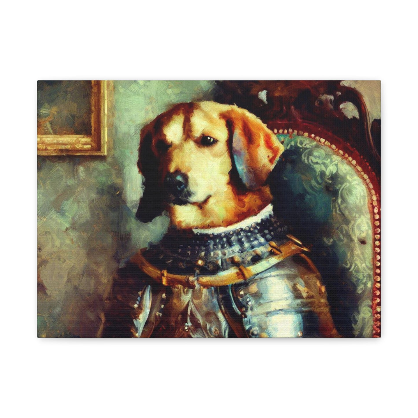 Fancy Dog, Canvas Dog Art, Dog Wall Art, Canine Canvas Art, Canvas Gallery Wraps 16″ x 12″ Premium Gallery Wraps (1.25″)