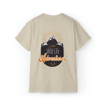 Wildlife Adventures | Hiking & Camping Tee | Nature-Inspired Outdoor Apparel Sand