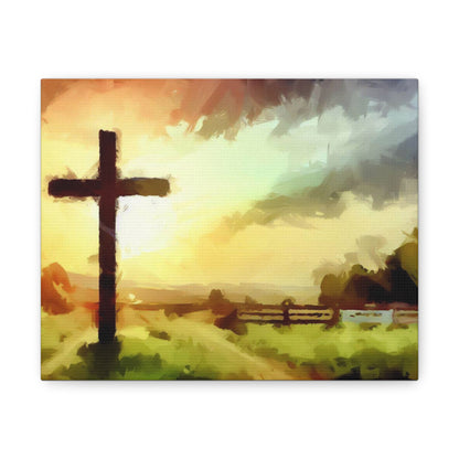 Christian wall art, Cross wall art, Farm art, Canvas Gallery Wraps - SaviTraviDesigns