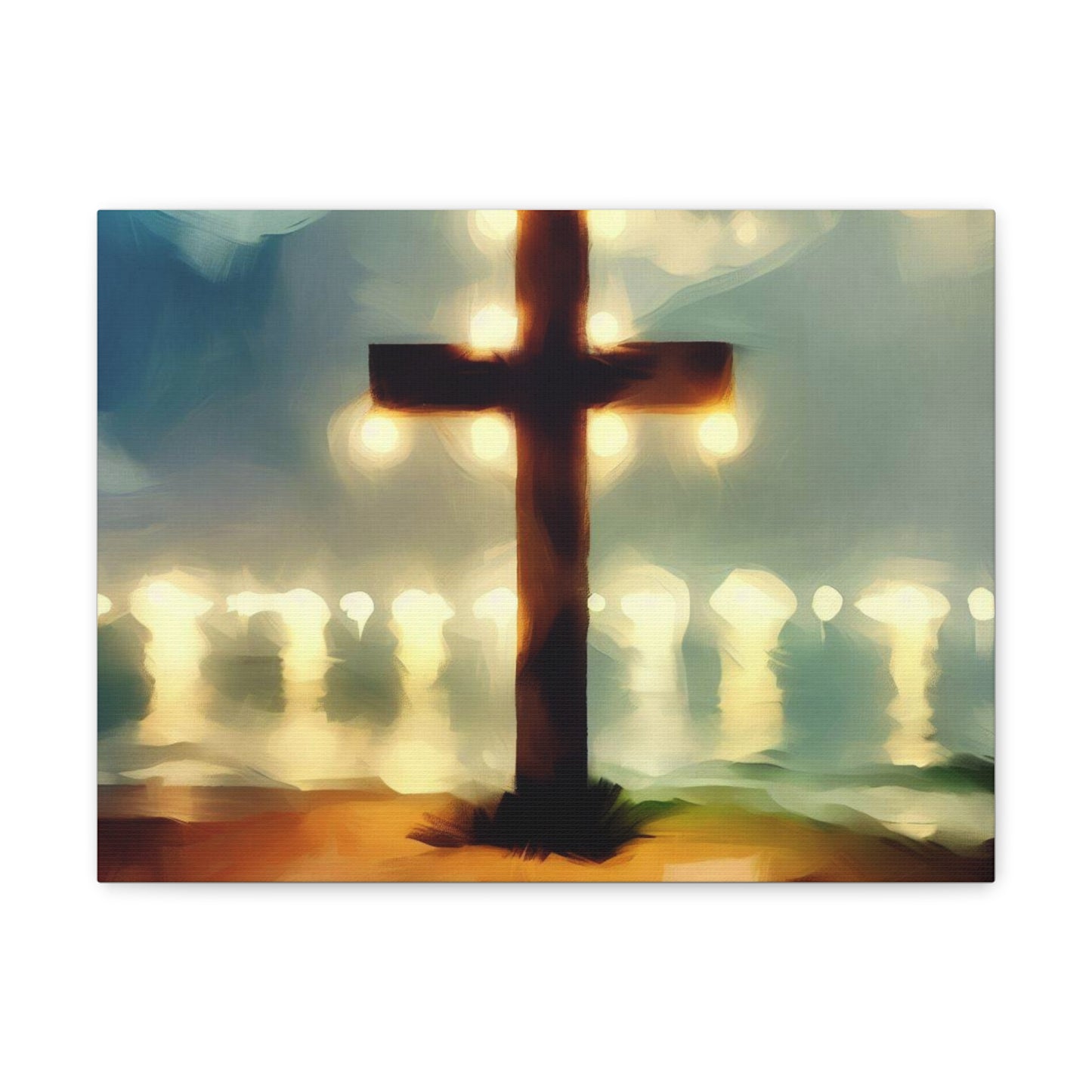 Christian wall art, Cross wall art, Beach art, Canvas Gallery Wrap - SaviTraviDesigns