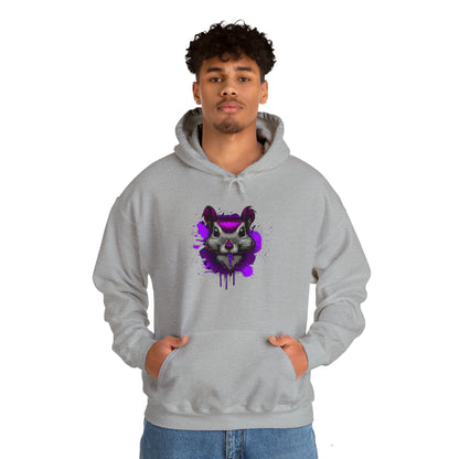 Graffiti hoodie, Graffiti Sweatshirt, Squirrel sweatshirt, Urban Art Hooded Sweatshirt, purple - SaviTraviDesigns