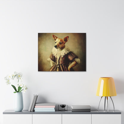 Fancy Dog, Canvas Dog Art, Dog Wall Art, Canine Canvas Art,Canvas Gallery Wraps