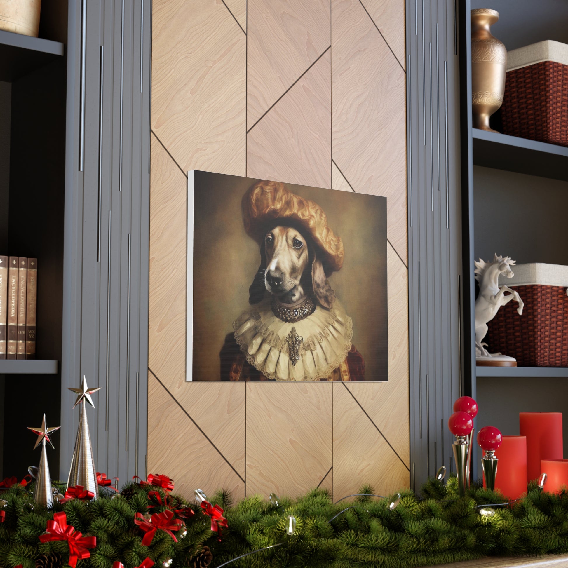 Fancy Dog, Canvas Dog Art, Dog Wall Art, Canine Canvas Art, Canvas Gallery Wraps