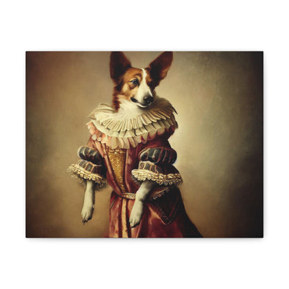 Fancy Dog, Canvas Dog Art, Dog Wall Art, Canine Canvas Art,Canvas Gallery Wraps, Pet Art 14″ x 11″ Premium Gallery Wraps (1.25″)