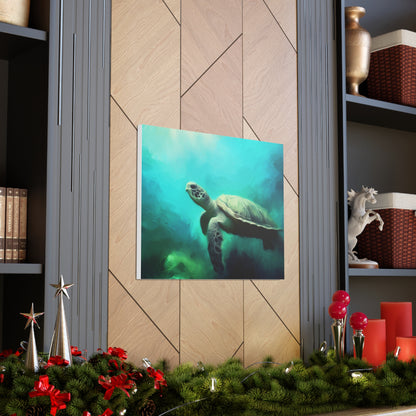 Sea Turtle wall art, ocean wall art, Canvas Gallery Wraps, Ocean Animal, Sea Turtle