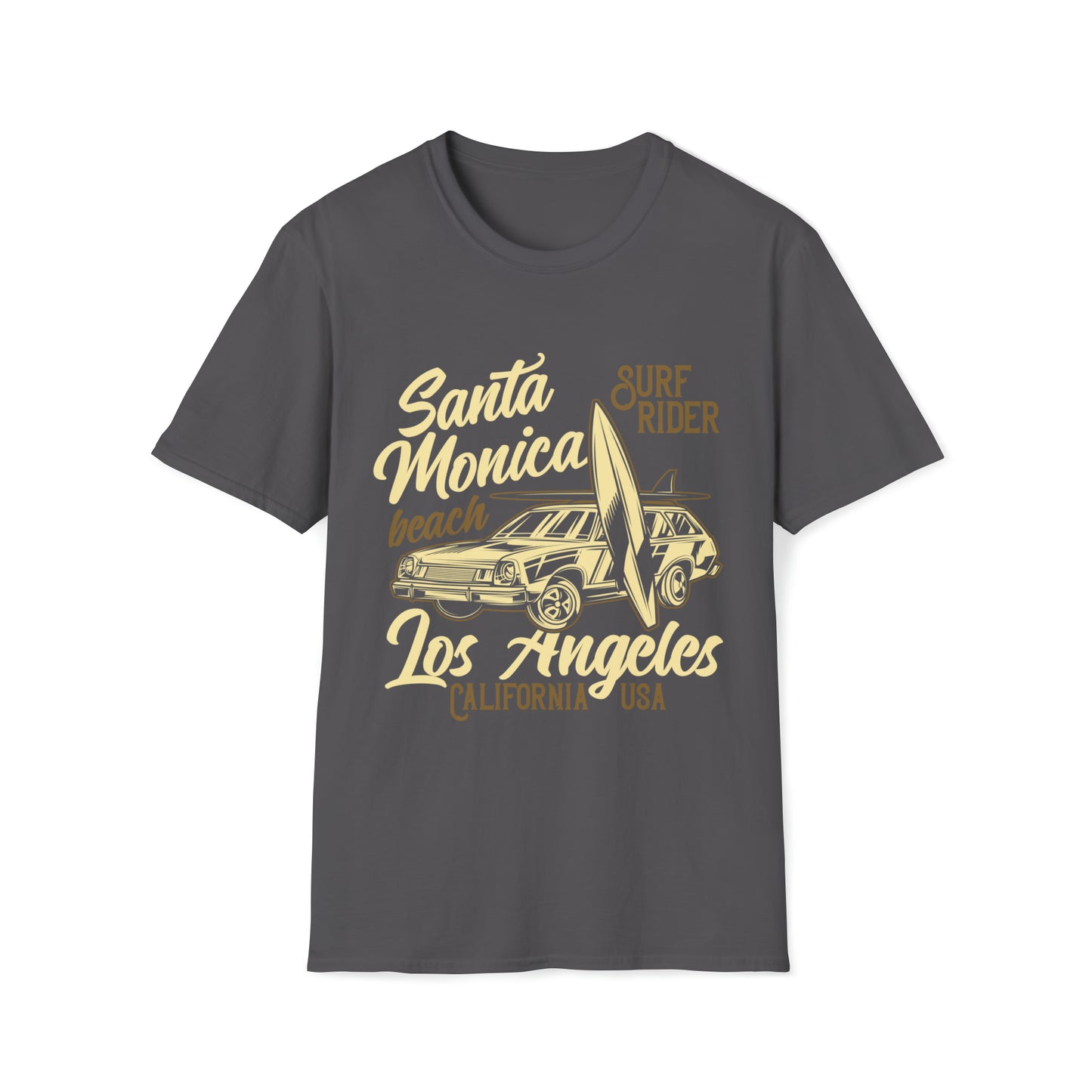 Santa Monica Beach Surf Rider |Beach Life Clothing | Ocean Vibes Apparel Charcoal