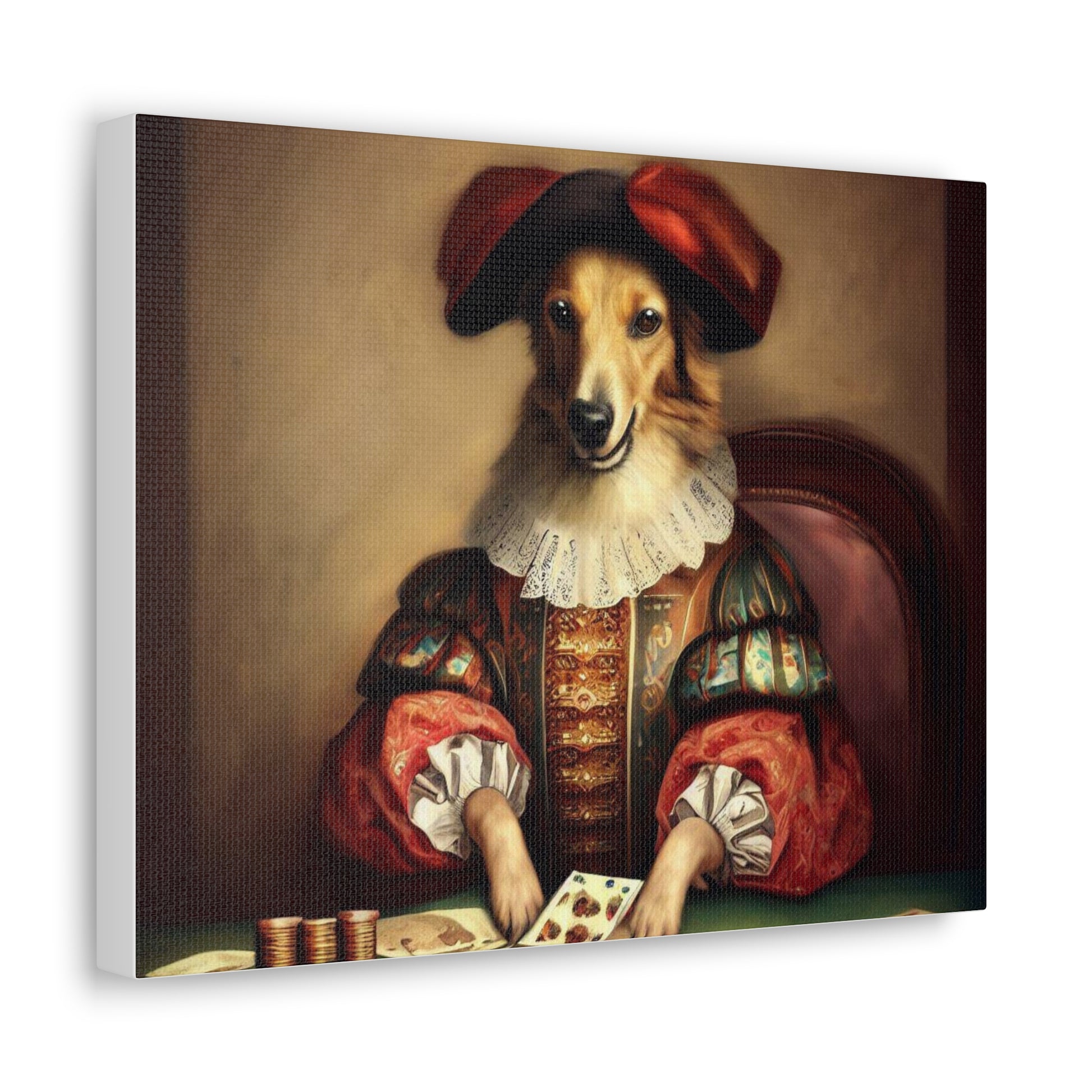 Fancy Dog, Canvas Dog Art, Dog Wall Art, Canine Canvas Art,Canvas Gallery Wraps, Pet Art - SaviTraviDesigns