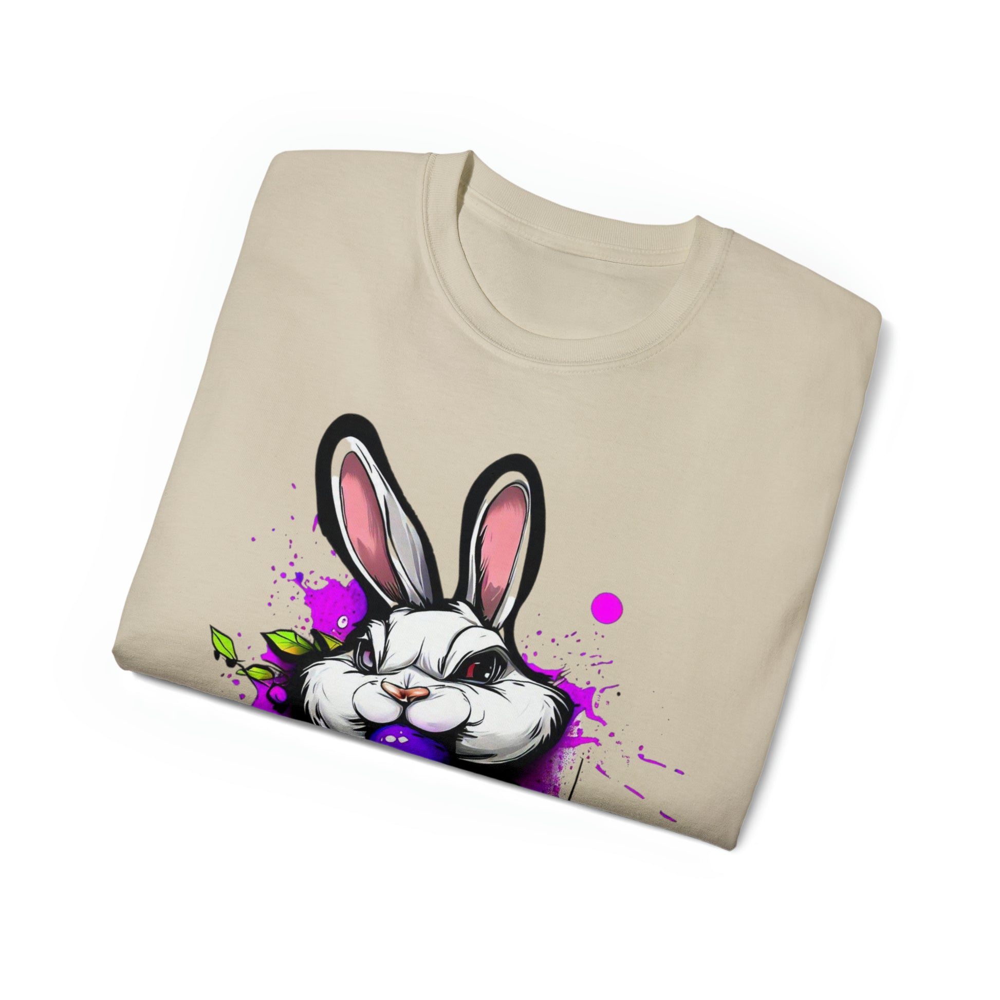 Graffiti shirt, Bunny shirt,  Urban Art T-Shirt, Purple Bunny - SaviTraviDesigns