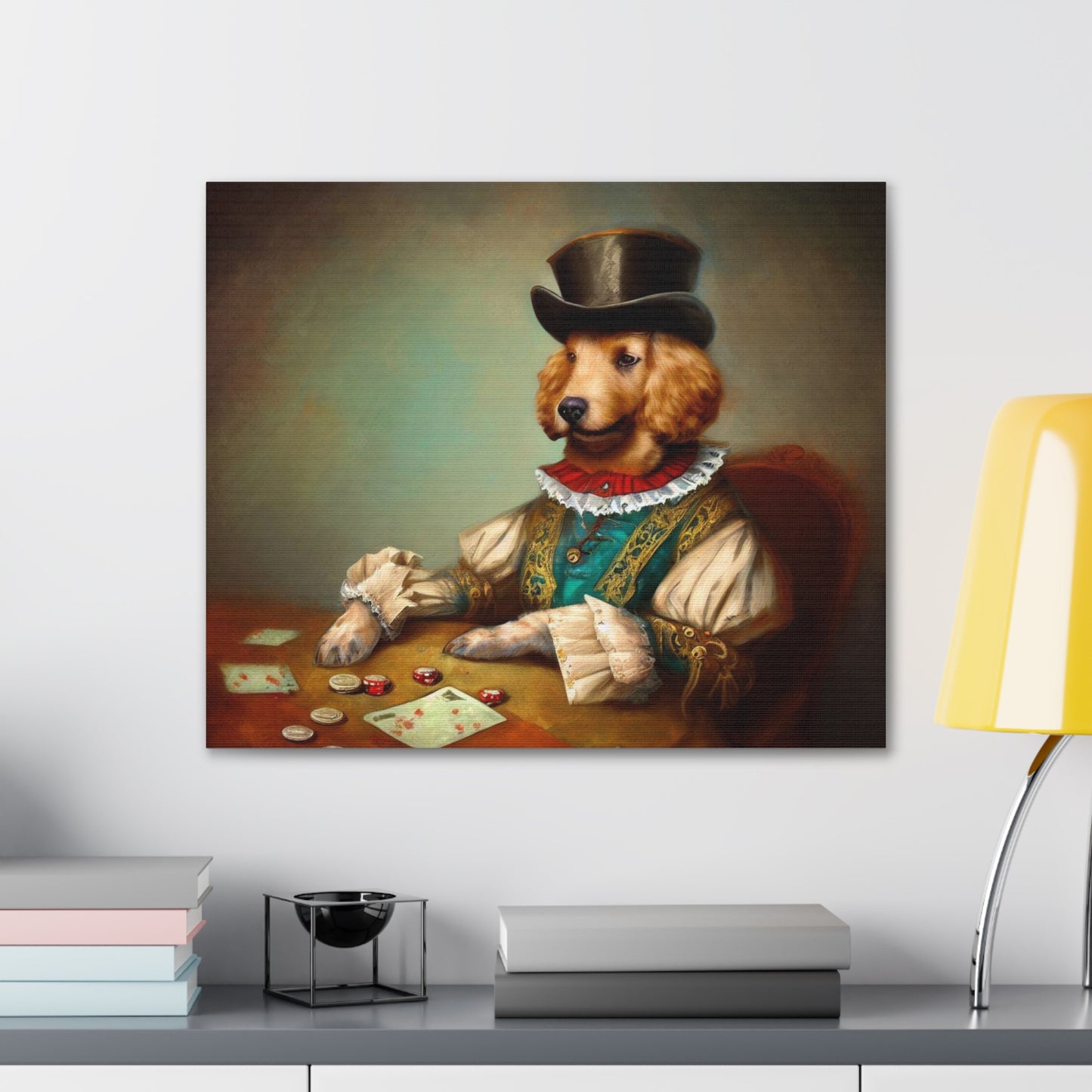 Fancy Dog, Canvas Dog Art, Dog Wall Art, Canine Canvas Art, Canvas Gallery Wraps