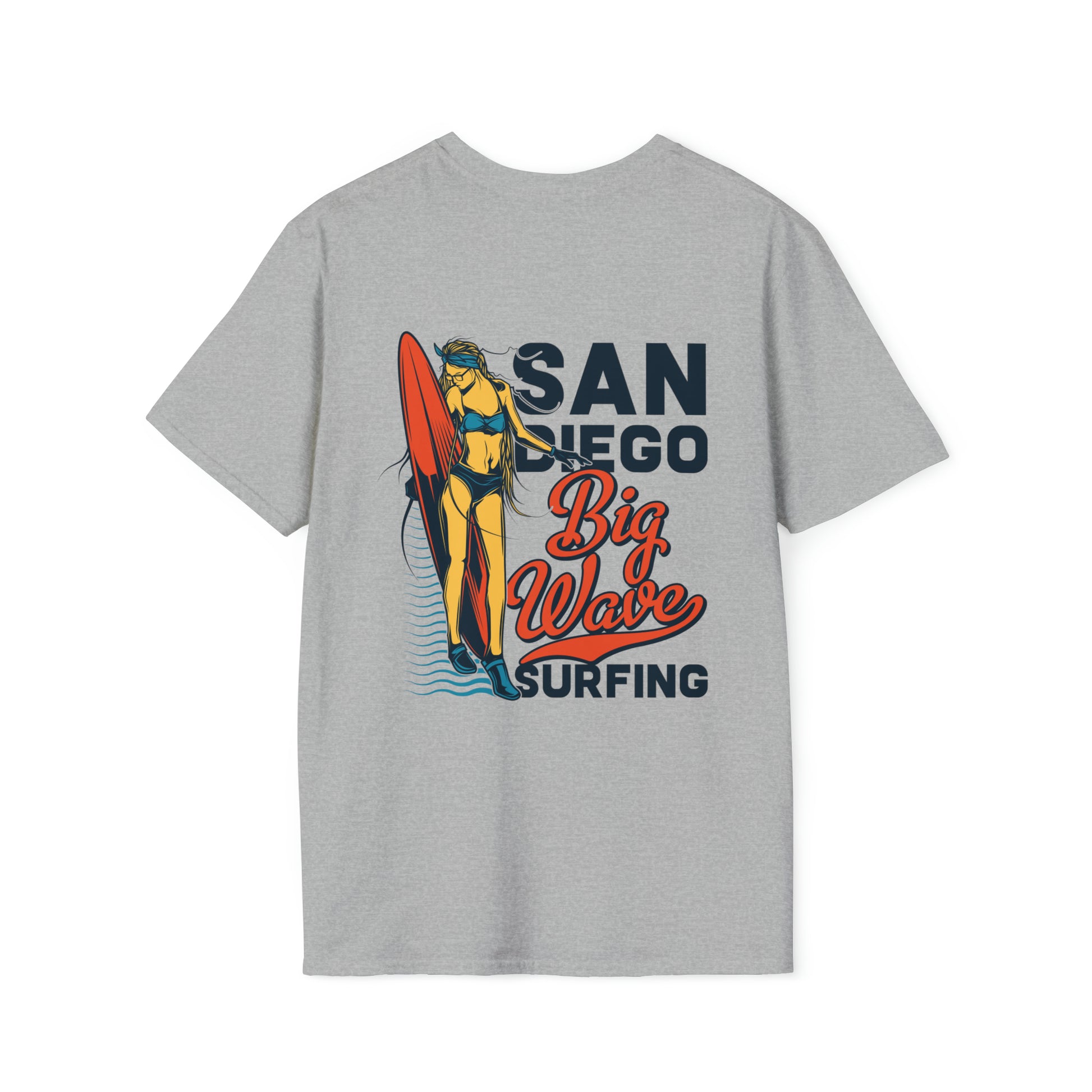 San Diego Big Wave Surfing, Beachwear Graphics, Tropical T-Shirt Designs, Ocean-Inspired Shirts, Surfing Graphics, Sun and Sand Apparel, Summer Wardrobe Essentials - SaviTraviDesigns