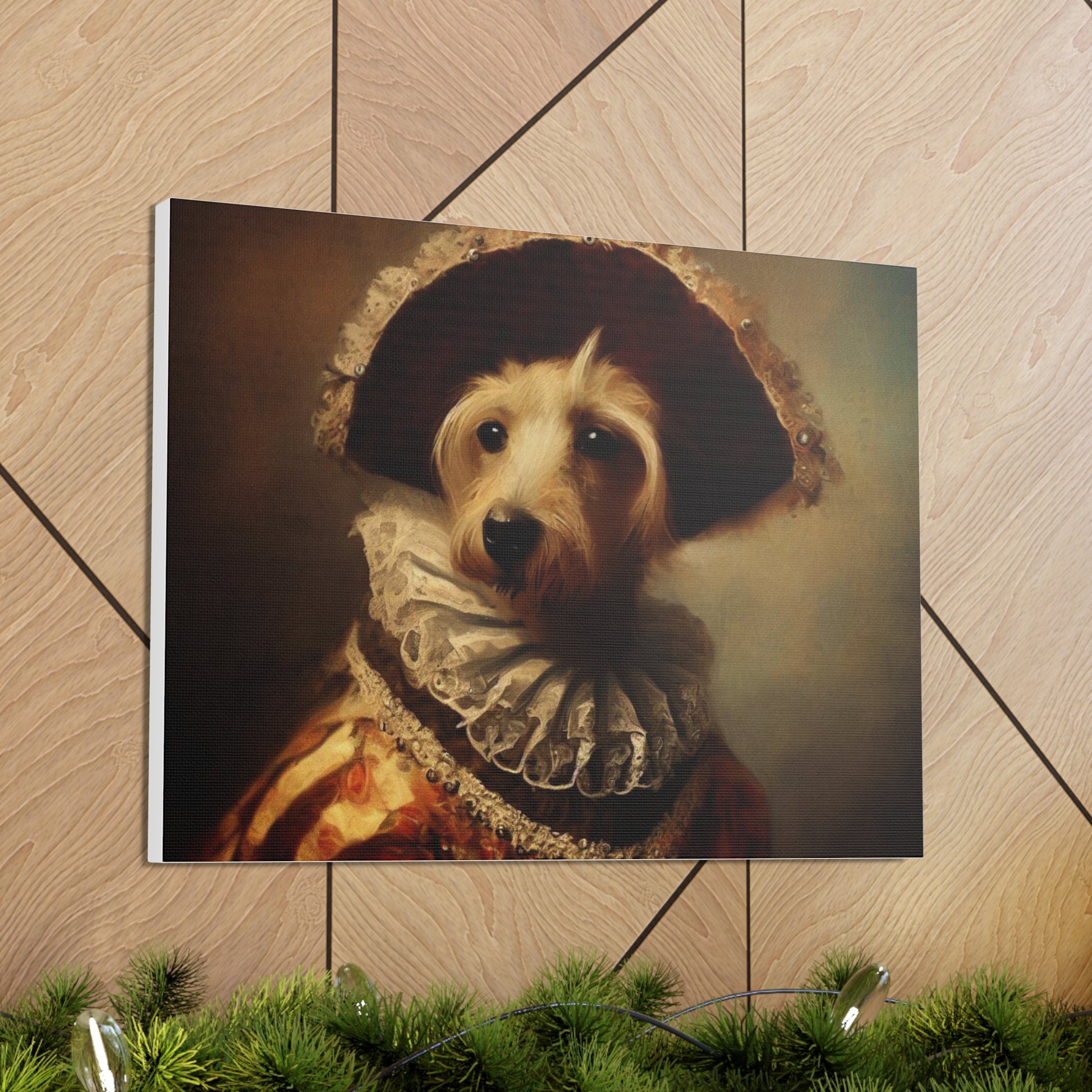 Fancy Dog, Canvas Dog Art, Dog Wall Art, Canine Canvas Art,Canvas Gallery Wraps, Pet Art, King Dog - SaviTraviDesigns