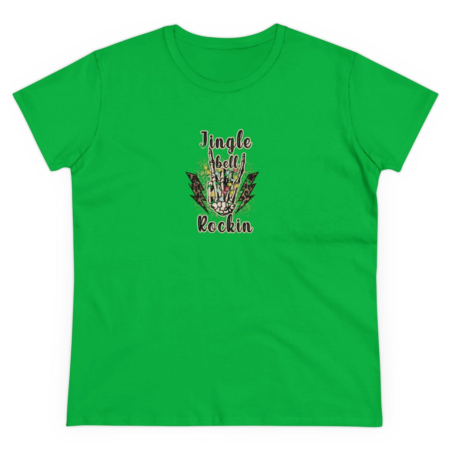 Jingle Bell Rockin, Christmas Graphic Shirts, Festive Holiday T-Shirts, Ugly Christmas Sweater Tees, Funny Christmas Shirt Designs, Cute Xmas Graphic Tees Irish Green