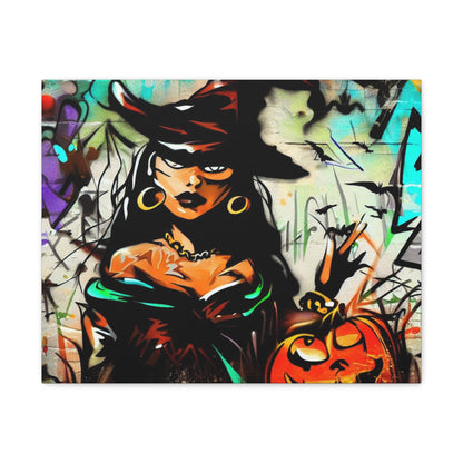 Halloween art, Witch canvas prints, Scary Halloween decor, Halloween home decor, Halloween wall, Gothic wall decor, Canvas Gallery Wraps 20″ x 16″ Premium Gallery Wraps (1.25″)