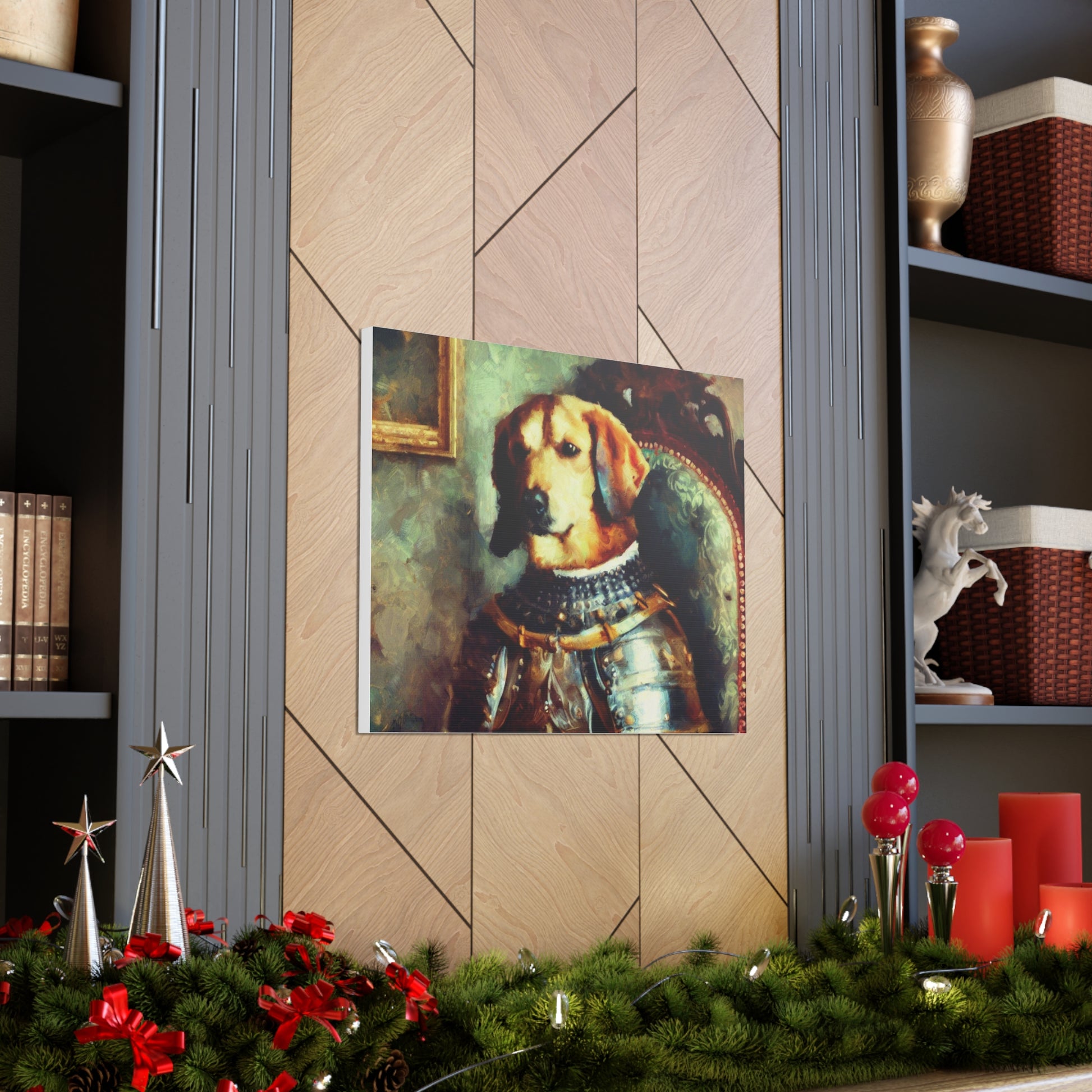 Fancy Dog, Canvas Dog Art, Dog Wall Art, Canine Canvas Art, Canvas Gallery Wraps