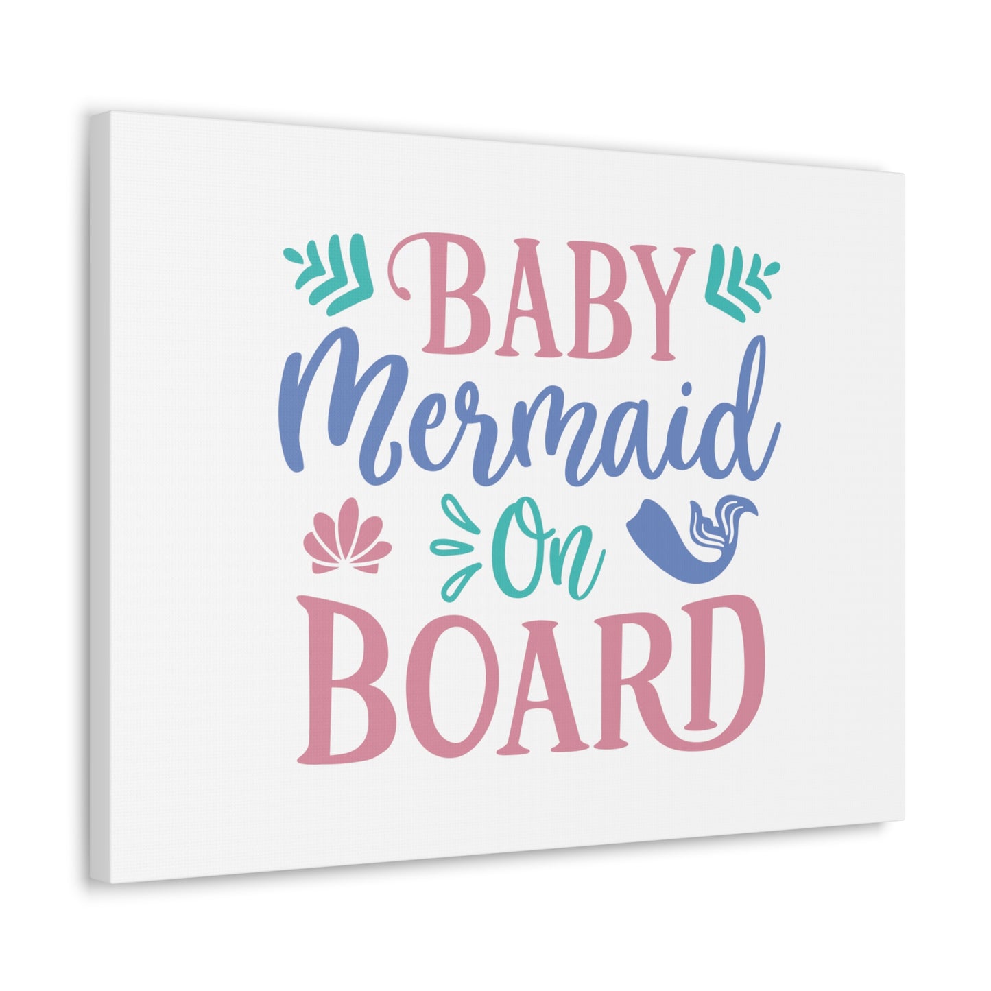 Baby Mermaid On Board, Mermaid Wall Art, Coastal Mermaid Decor, Beach House Mermaid Signs, Nautical Mermaid Decor, Mermaid Nursery Wall Decor - SaviTraviDesigns