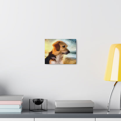 Dog wall art, beach wall art, ocean art, Canvas Gallery Wraps, Pet Beach - SaviTraviDesigns