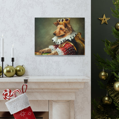 Fancy Dog, Canvas Dog Art, Dog Wall Art, Canine Canvas Art,Canvas Gallery Wraps, Pet Art, King Dog - SaviTraviDesigns