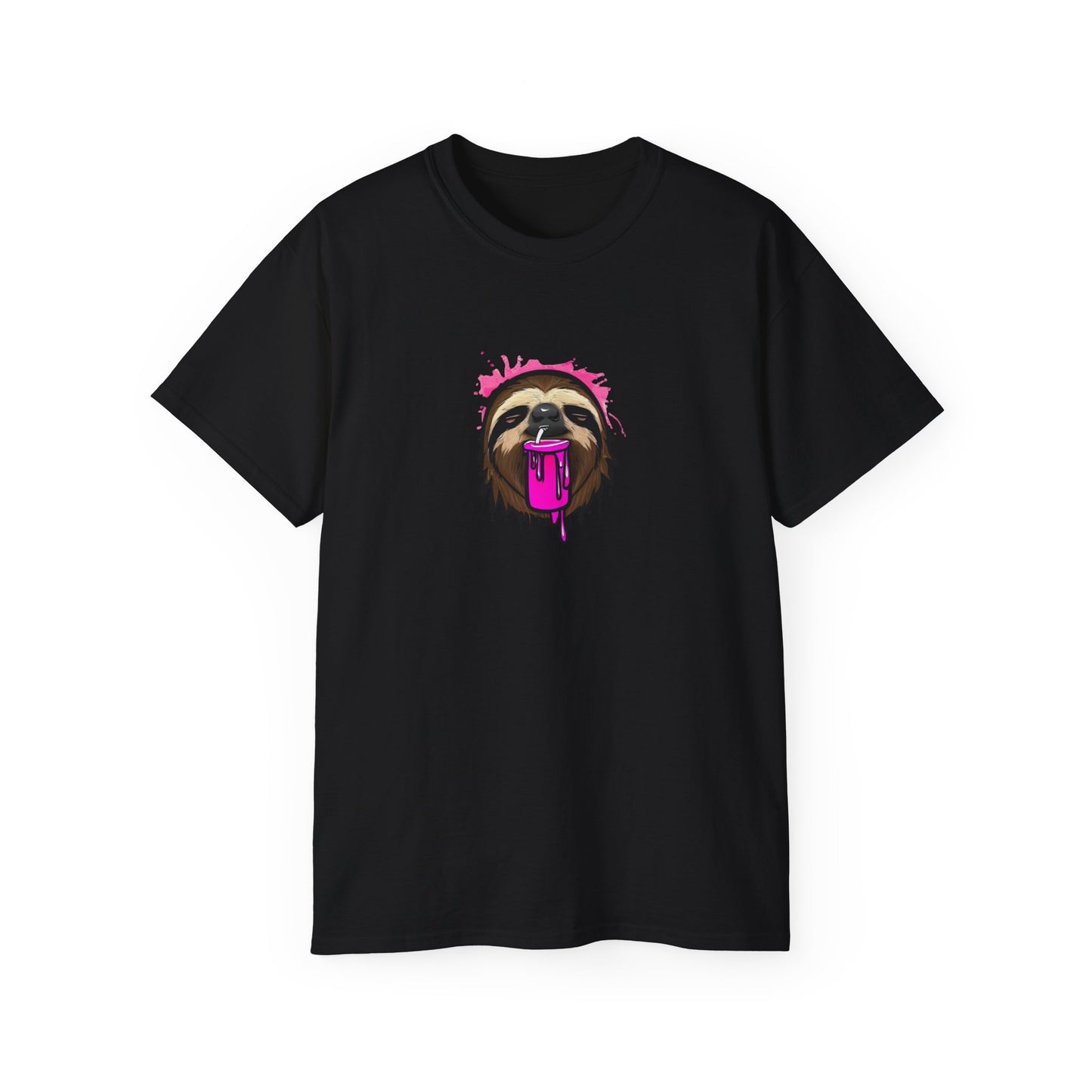 Slushee Sloth Graffiti Graphic Tee Shirt