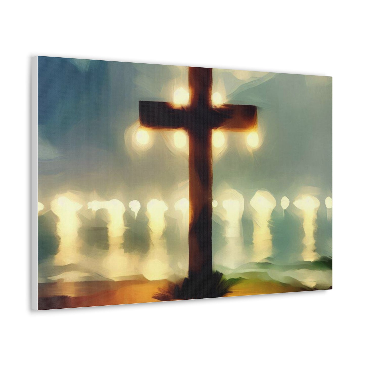 Christian wall art, Cross wall art, Beach art, Canvas Gallery Wrap - SaviTraviDesigns