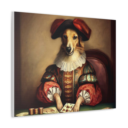 Fancy Dog, Canvas Dog Art, Dog Wall Art, Canine Canvas Art,Canvas Gallery Wraps, Pet Art - SaviTraviDesigns