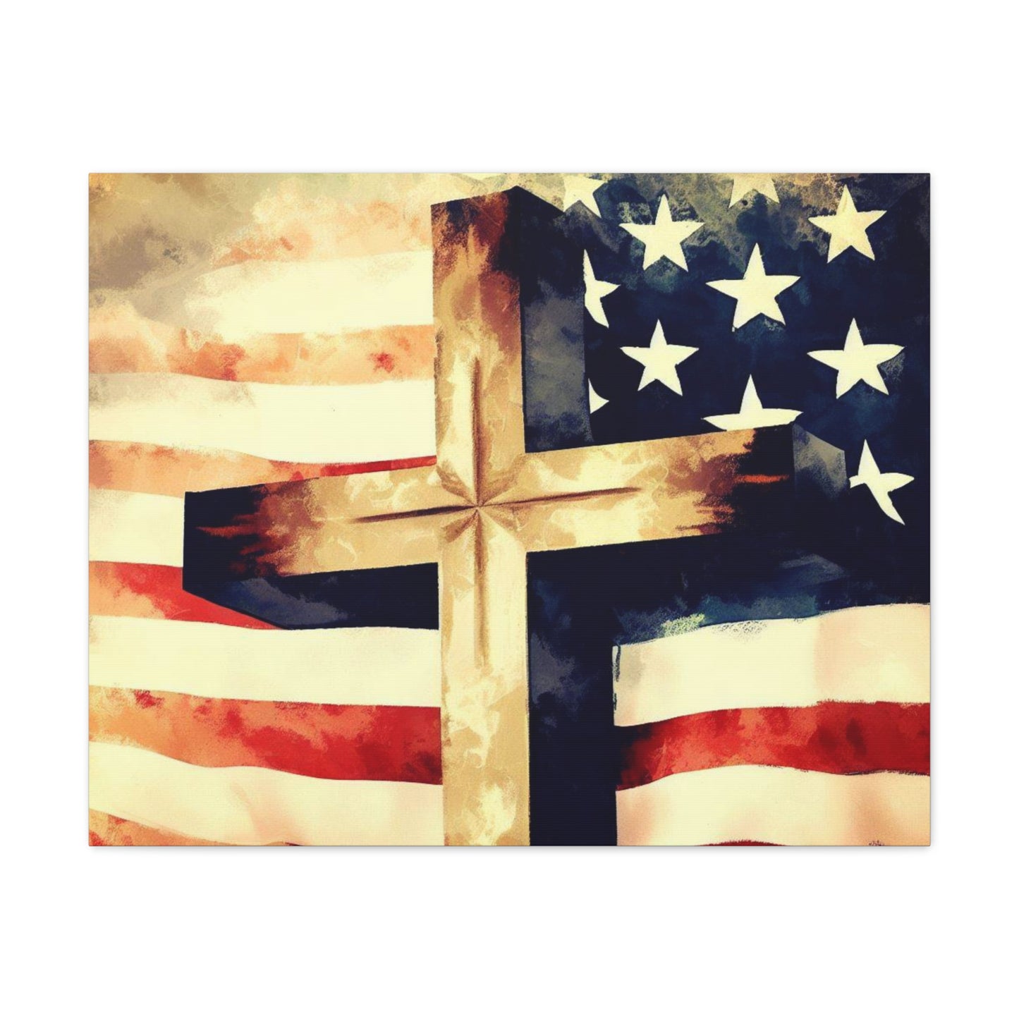 Christian wall art, Flag wall art, Canvas Gallery Wraps - SaviTraviDesigns