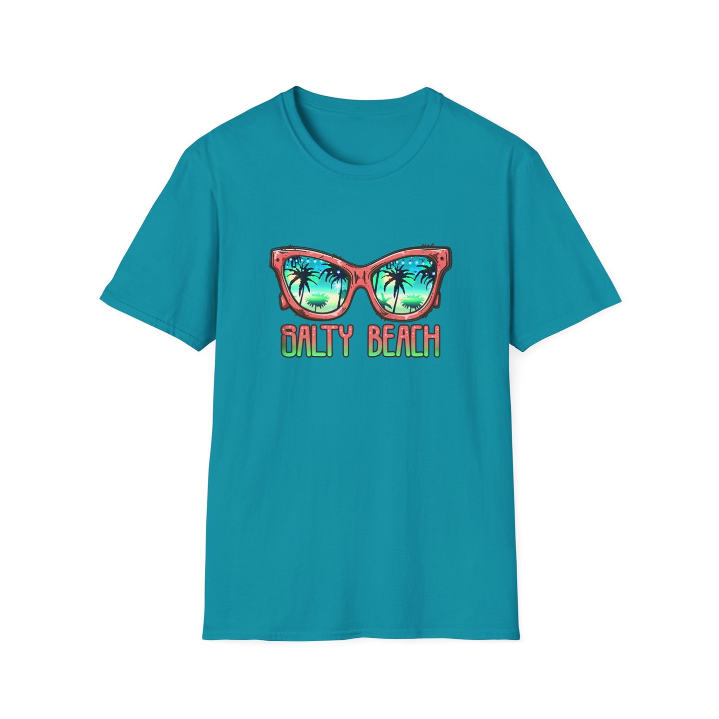 Salty Beach Beachwear Graphic T Shirt Tropical Blue