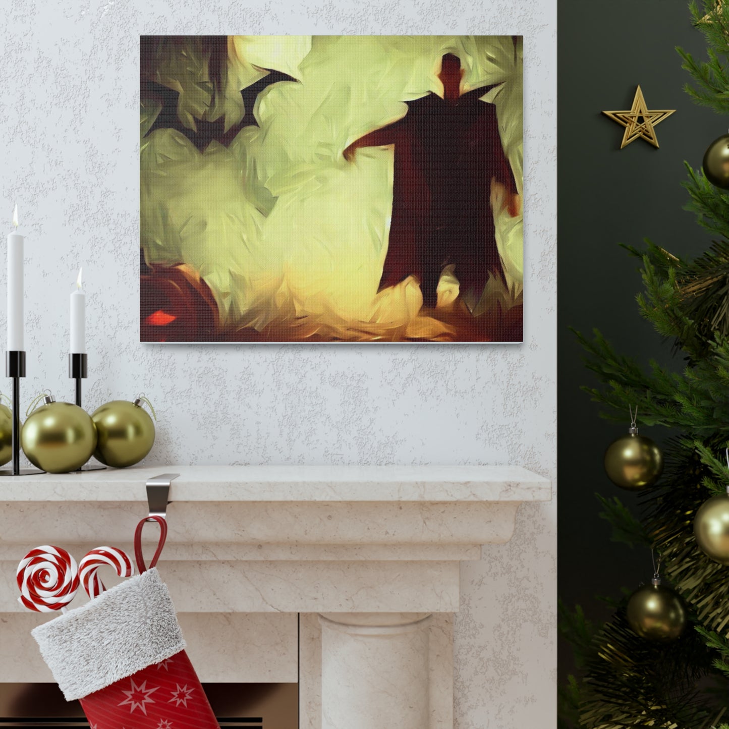 Halloween art, Vampire canvas prints, Scary Halloween decor, Halloween home decor, Halloween wall, Gothic wall decor, Canvas Gallery Wraps - SaviTraviDesigns