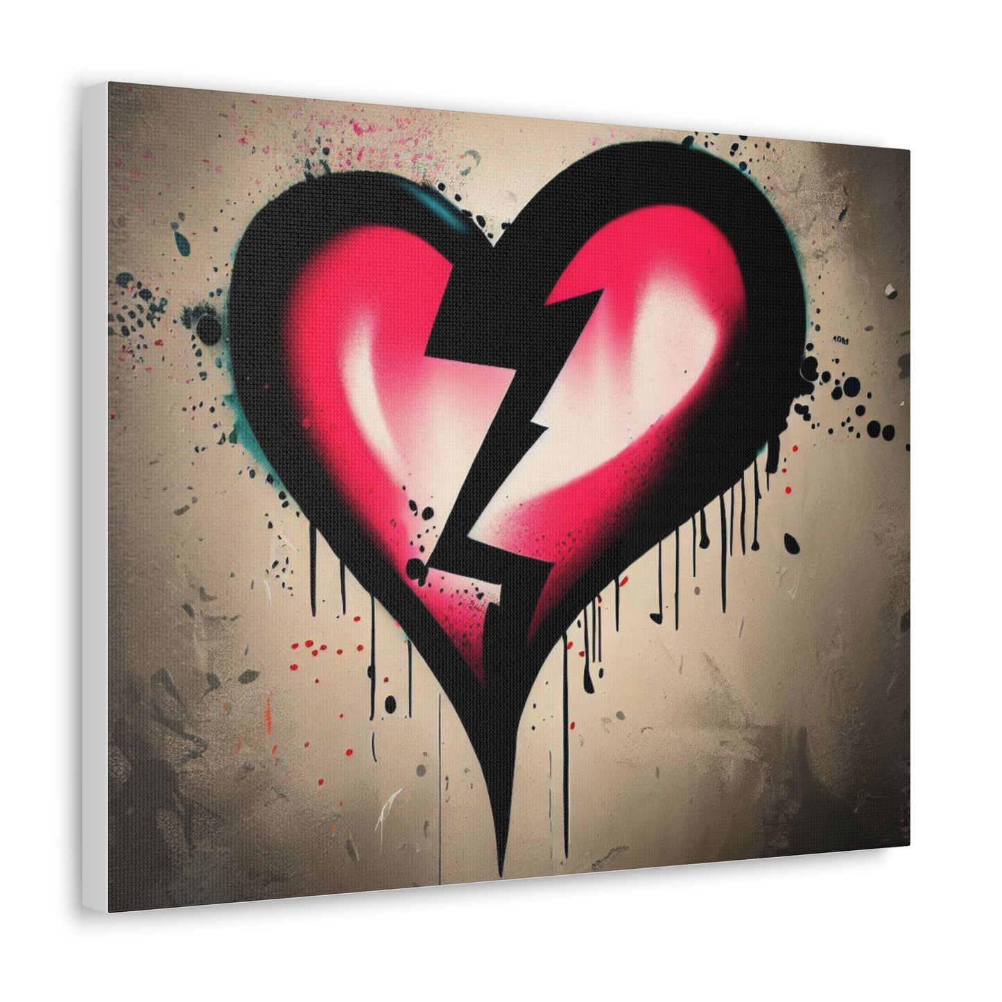 Broken Heart, Graffiti art prints, Street art canvas, Urban art decor, Graffiti-style wall art, Graffiti canvas prints, Street art posters - SaviTraviDesigns