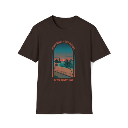 Venice Beach Sandy Feet |Beach Lifestyle Shirts | Summer Vibe Apparel Dark Chocolate