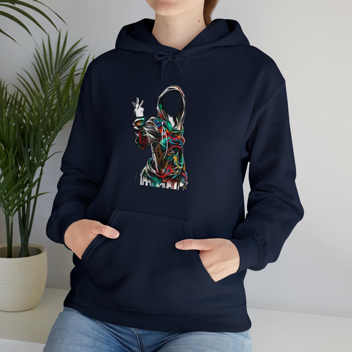 Graffiti Hoodie, Hooded Sweatshirt, Digital Female, Urban Street Design - SaviTraviDesigns