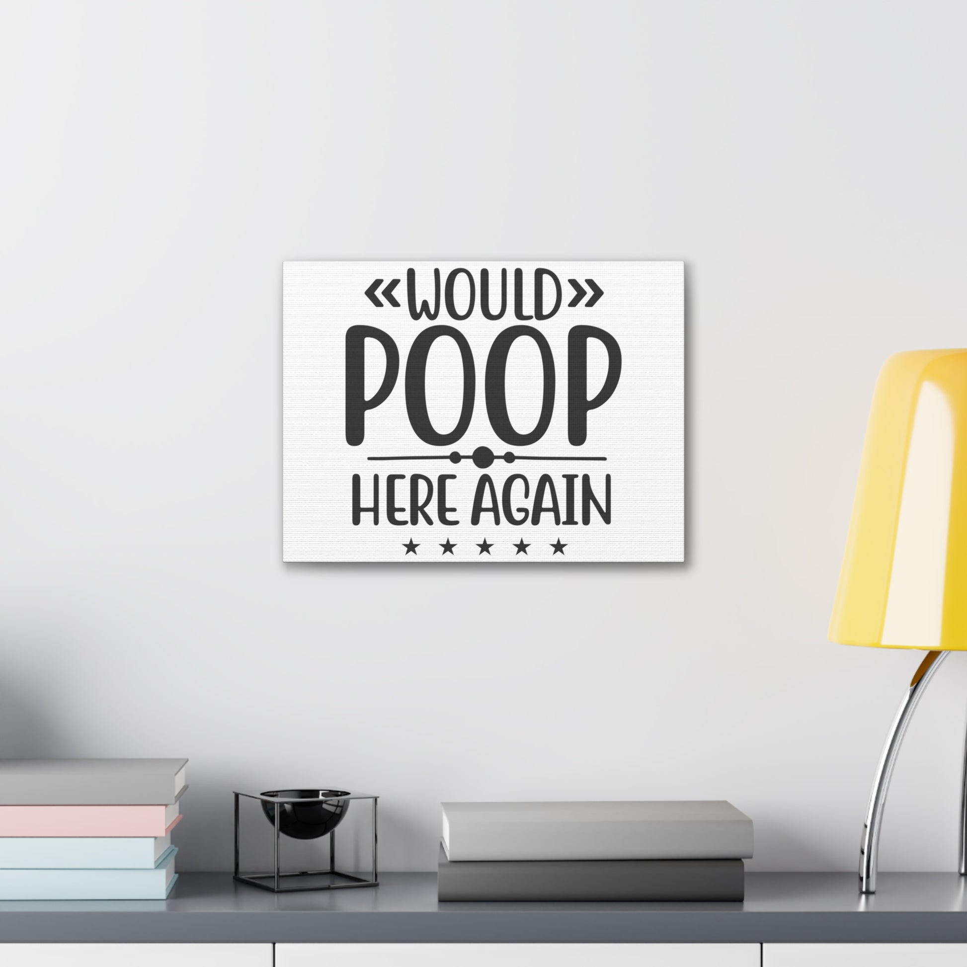 Would Poop Here Again, Rustic Bathroom Decor, Farmhouse Bathroom Signs, Modern Bathroom Wall Decor, Funny Bathroom Signs, Bathroom Wall Art Ideas - SaviTraviDesigns