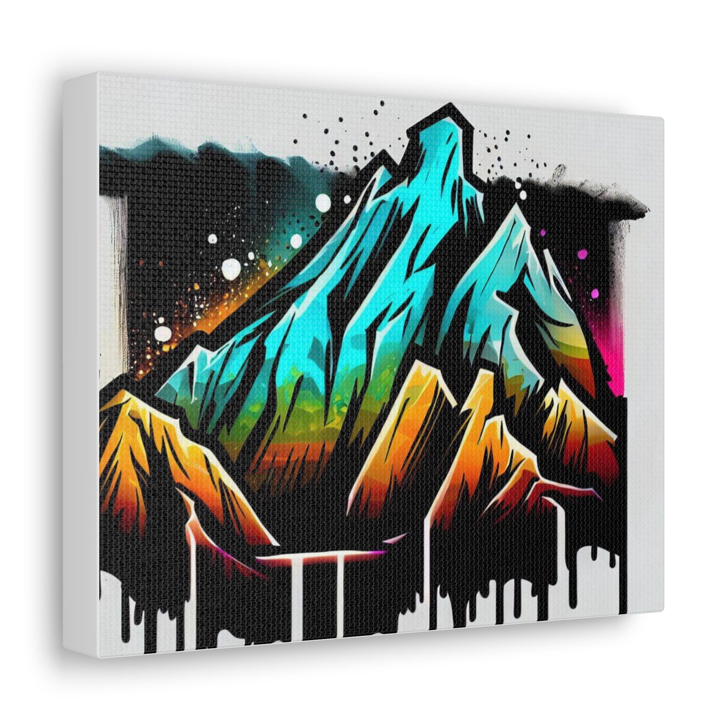 Mountain Rain, Rainbow Mountain, Graffiti art prints, Street art canvas, Urban art decor, Graffiti-style wall art, Graffiti canvas prints, Street art posters - SaviTraviDesigns