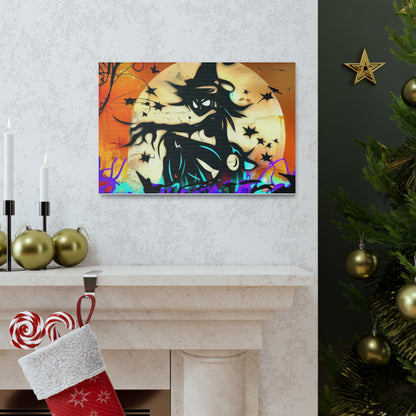 Halloween art, Witch canvas prints, Scary Halloween decor, Halloween home decor, Halloween wall, Gothic wall decor, Canvas Gallery Wraps - SaviTraviDesigns