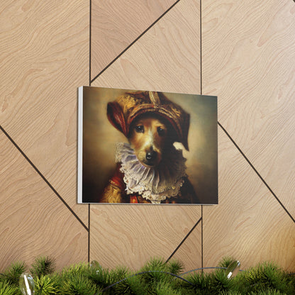 Fancy Dog, Canvas Dog Art, Dog Wall Art, Canine Canvas Art,Canvas Gallery Wraps