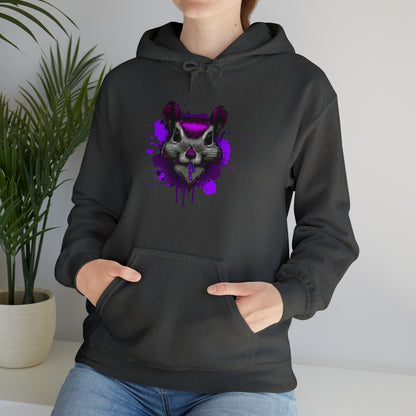 Graffiti hoodie, Graffiti Sweatshirt, Squirrel sweatshirt, Urban Art Hooded Sweatshirt, purple - SaviTraviDesigns