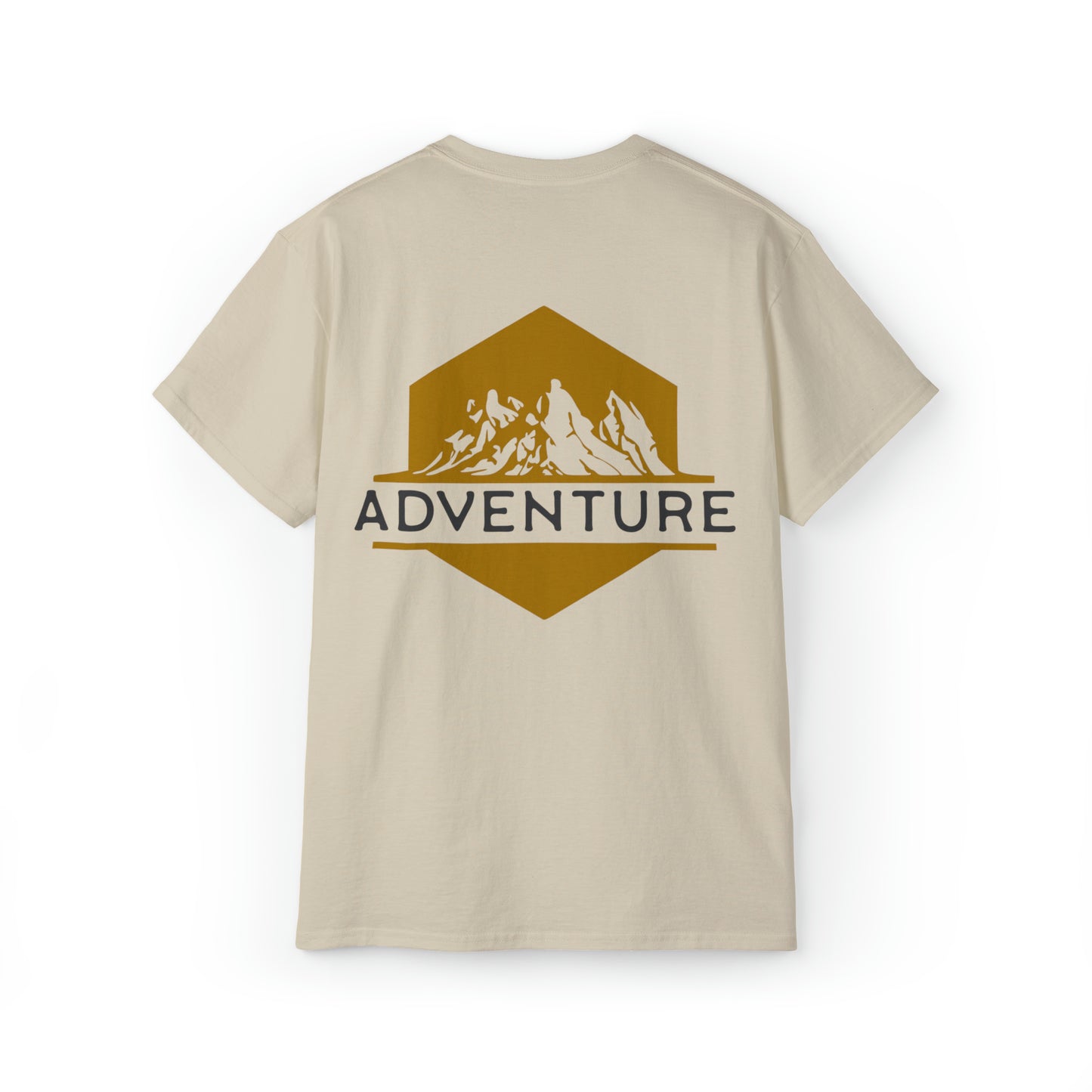 Mountain Adventure Shirt | Hiking & Camping Tee | Nature-Inspired Outdoor Apparel Sand