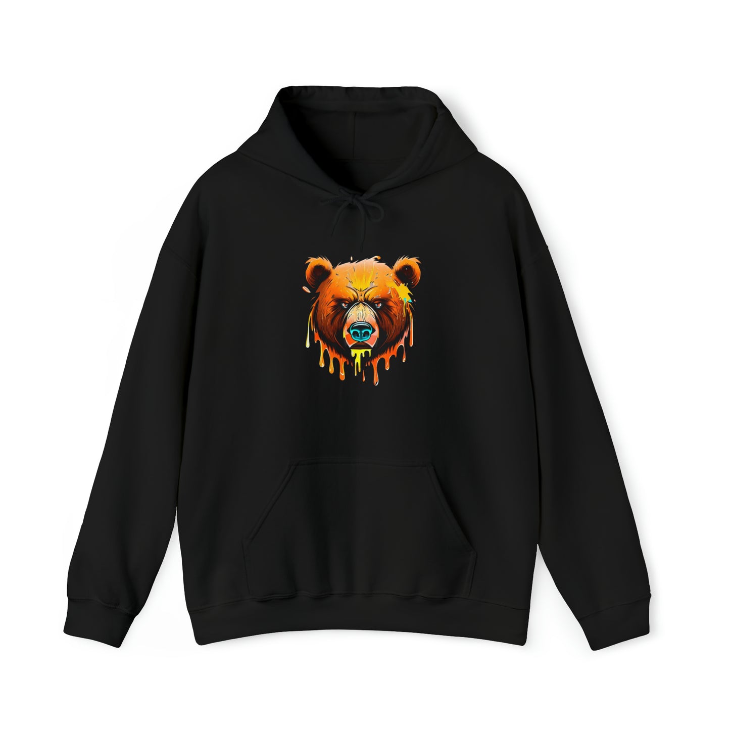 Bear Hoodie, Graffiti Graphic Shirt, Street Art, Urban Art, Unisex Hooded Sweatshirt, Bear Hoodie Black