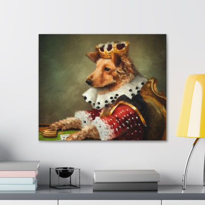 Fancy Dog, Canvas Dog Art, Dog Wall Art, Canine Canvas Art,Canvas Gallery Wraps, Pet Art, King Dog - SaviTraviDesigns