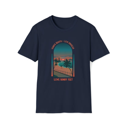 Venice Beach Sandy Feet |Beach Lifestyle Shirts | Summer Vibe Apparel Navy