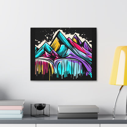 Graffiti Spray Can Mountain Painting