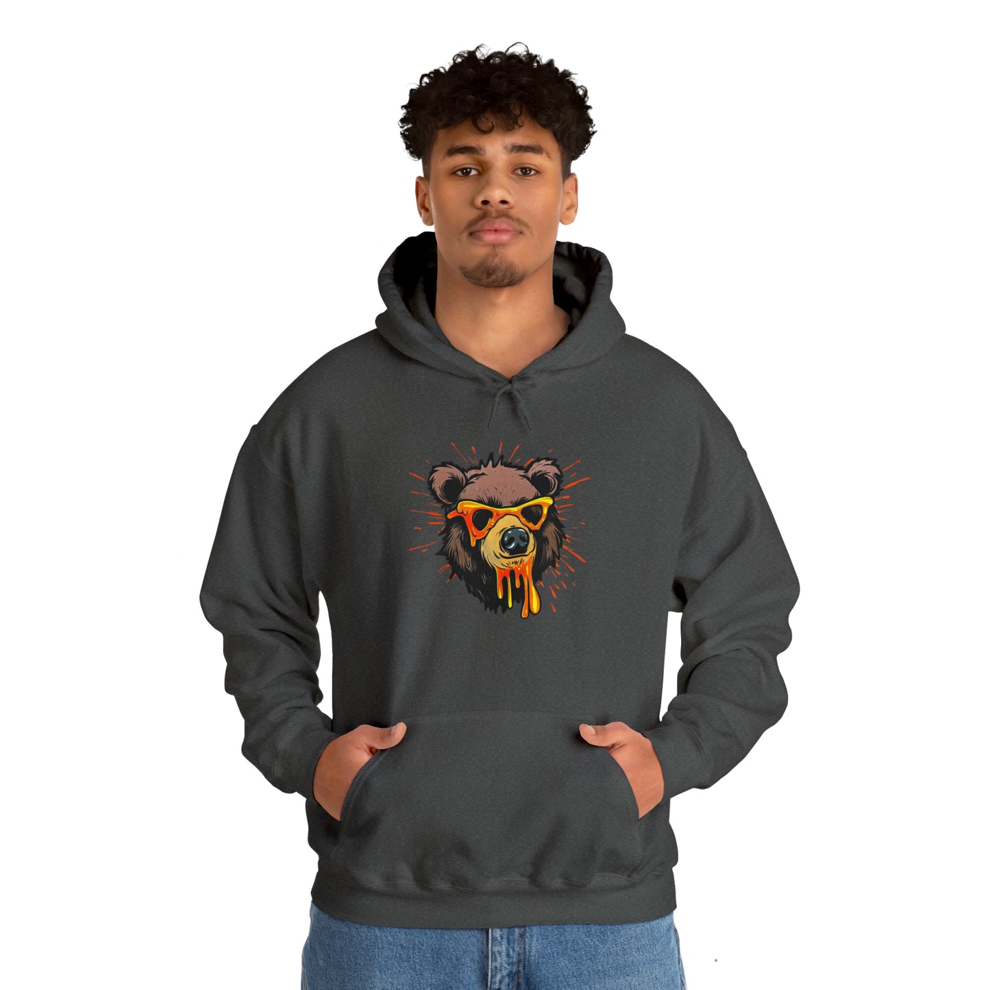 Bear Hoodie, Graffiti Graphic Shirt, Street Art, Urban Art, Unisex Heavy Blend™ Hooded Sweatshirt,