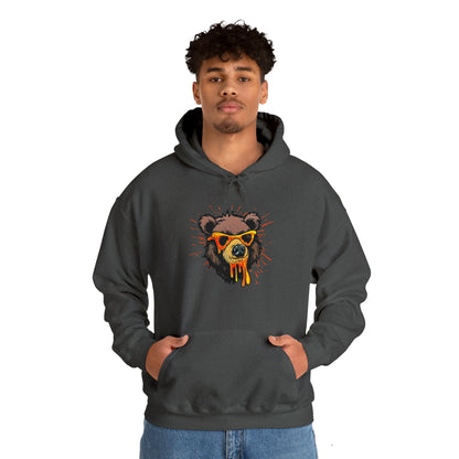 Bear Hoodie, Graffiti Graphic Shirt, Street Art, Urban Art, Unisex Heavy Blend™ Hooded Sweatshirt,