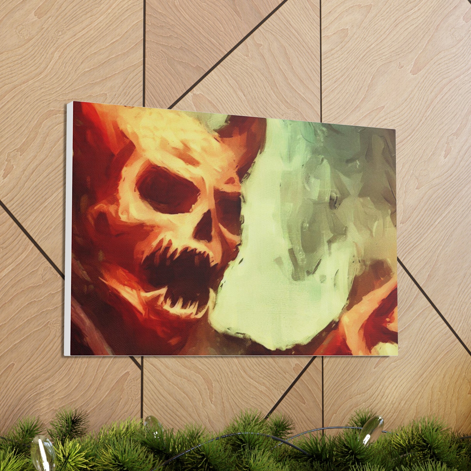 Halloween art, Demon canvas prints, Scary Halloween decor, Halloween home decor, Halloween wall, Gothic wall decor, Canvas Gallery Wraps - SaviTraviDesigns