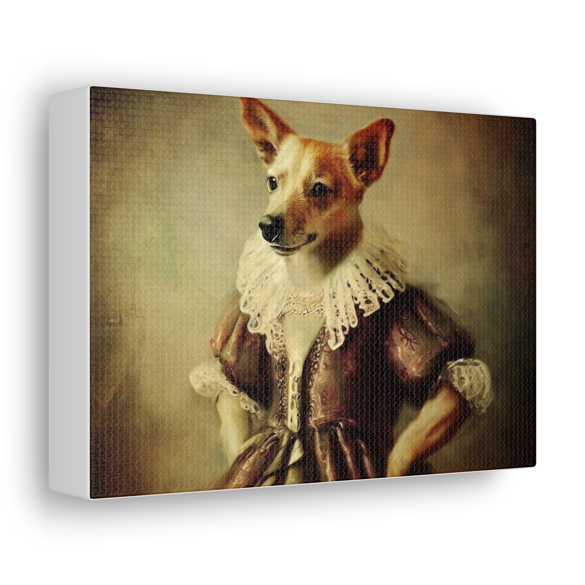 Fancy Dog, Canvas Dog Art, Dog Wall Art, Canine Canvas Art,Canvas Gallery Wraps