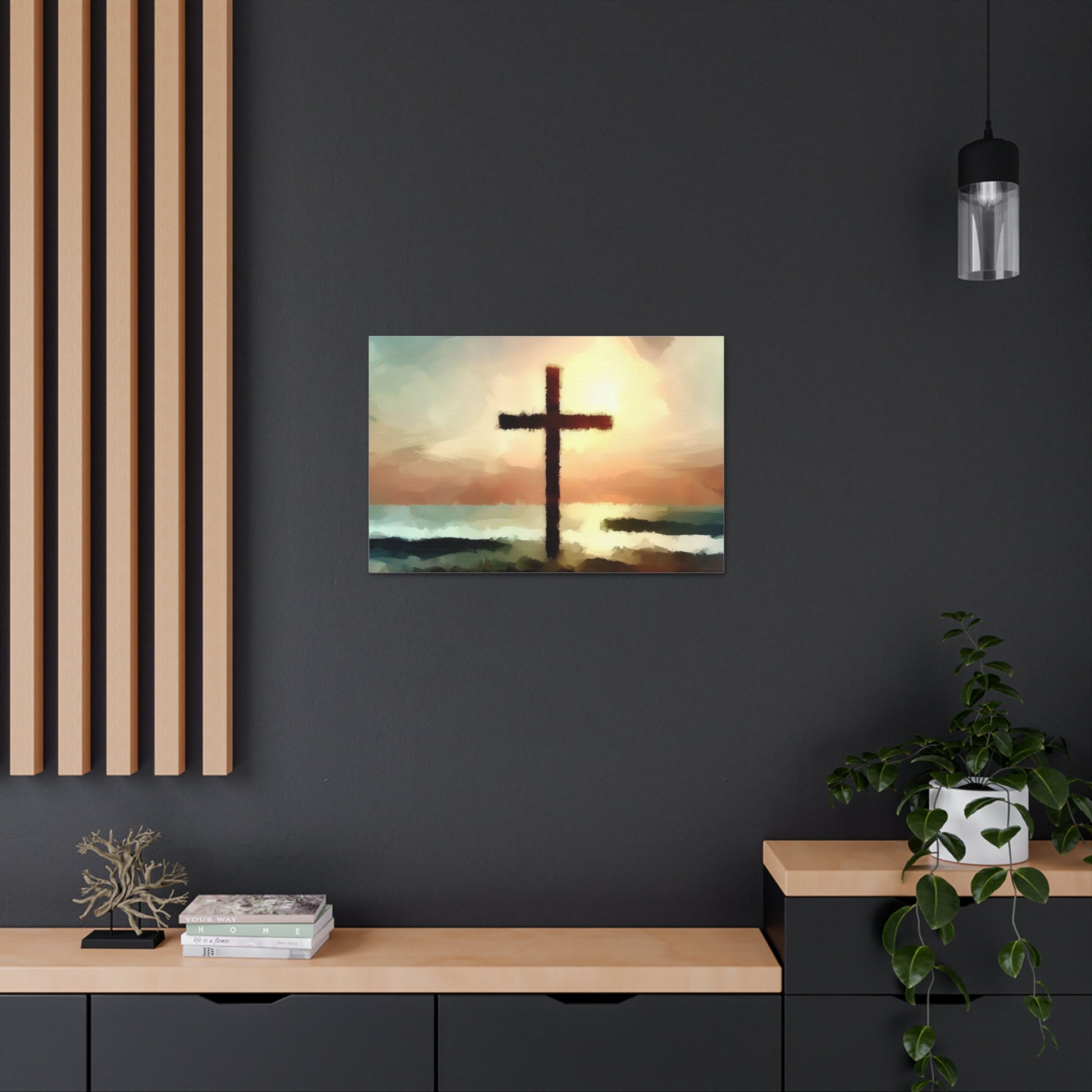 Christian wall art, Cross wall art, beach art, ocean art, Canvas Gallery Wraps - SaviTraviDesigns