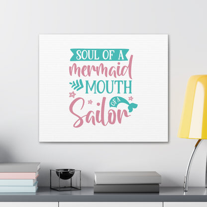 Soul Of A Mermaid, Mouth Of A Sailor, Mermaid Wall Art, Coastal Mermaid Decor, Beach House Mermaid Signs, Nautical Mermaid Decor, Mermaid Nursery Wall Decor - SaviTraviDesigns